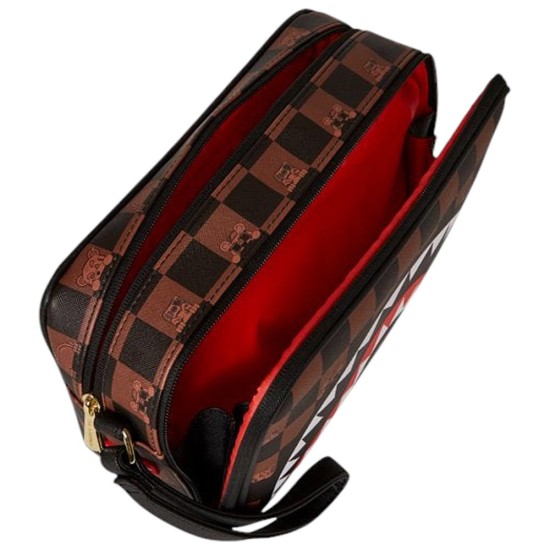 Sprayground Peeking Character Check Toiletry Καφέ